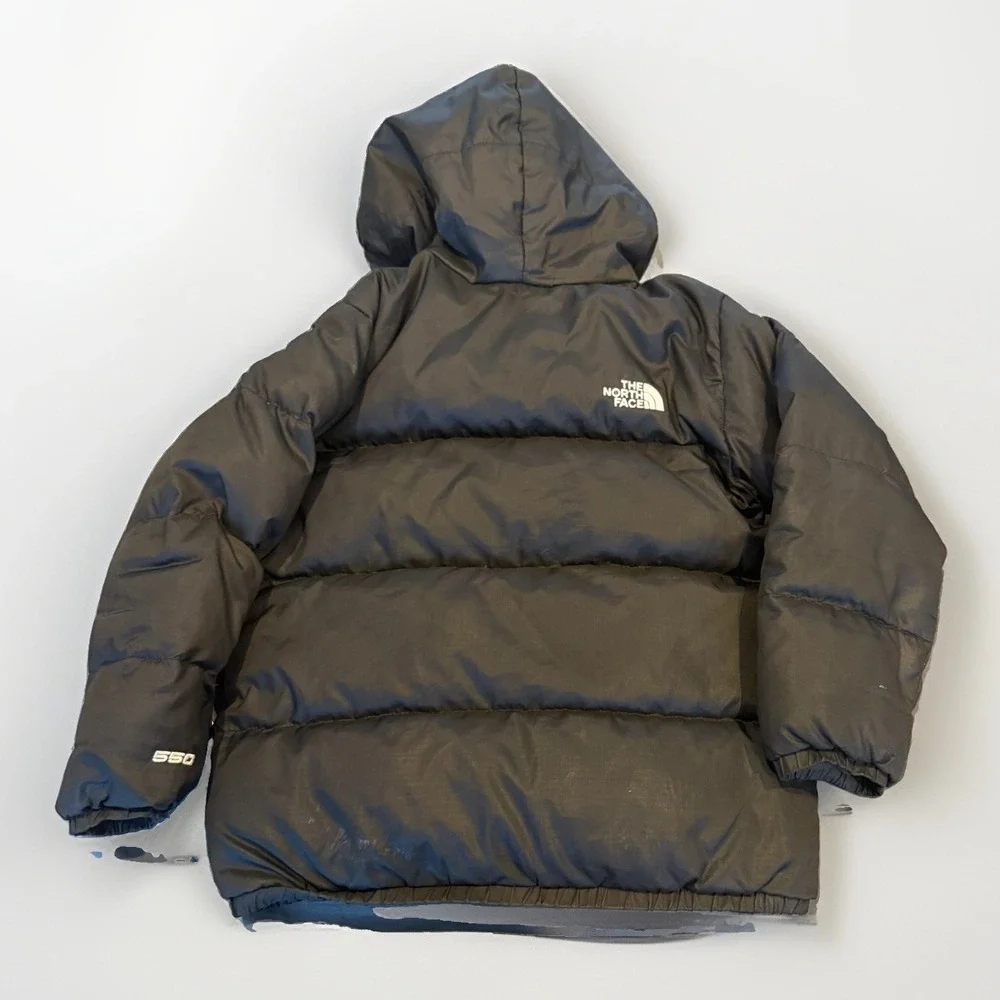 Boys 4t The North Face 550 Down Hooded Winter Jacket Reversible Black